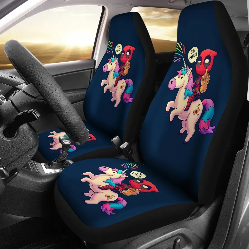 Deadpool Unicorn Chipi Limited Car Seat Covers