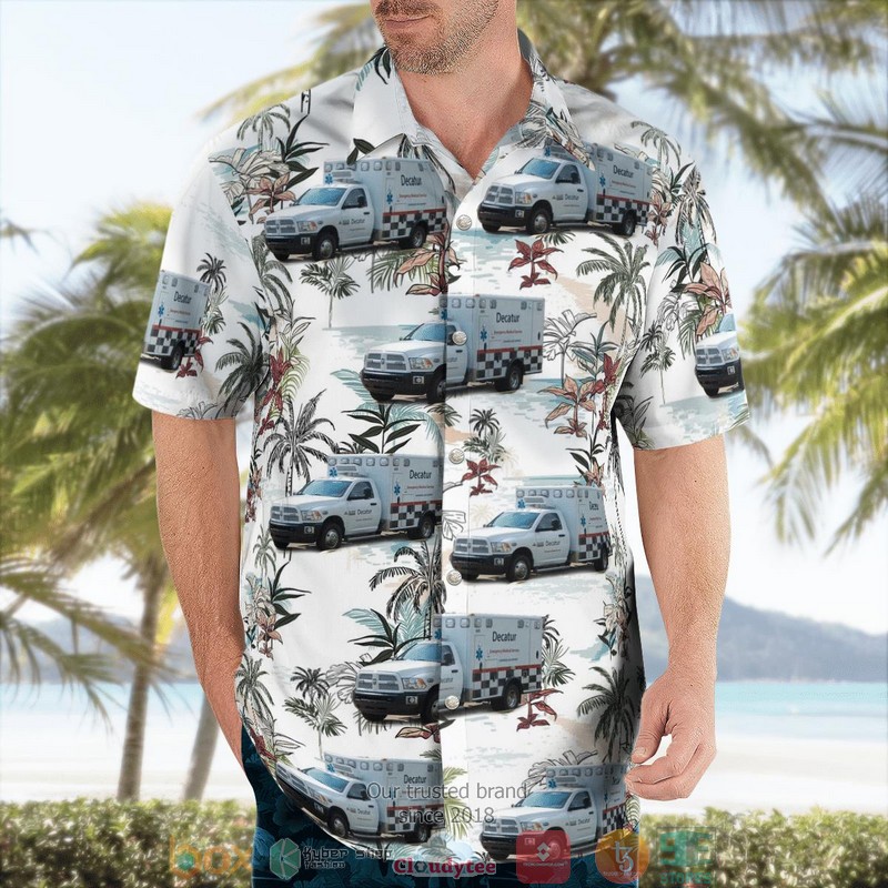 NEW Decatur EMS Ambulance Dodge Ram 3500 Aloha Shirt 3 NEW Decatur EMS Ambulance Dodge Ram 3500 Aloha Shirt word3