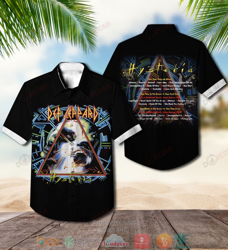 Def Leppard Hysteria Black Short Sleeve Hawaiian Shirt 2 Def Leppard Hysteria Black Short Sleeve Hawaiian Shirt word1