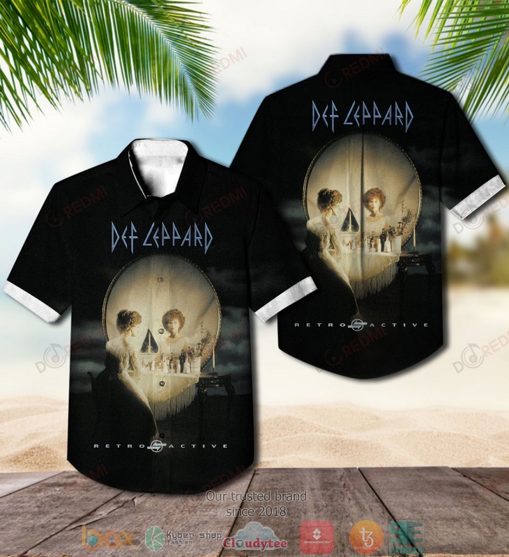 Def Leppard Retro Active Short Sleeve Hawaiian Shirt 1 Def Leppard Retro Active Short Sleeve Hawaiian Shirt word1