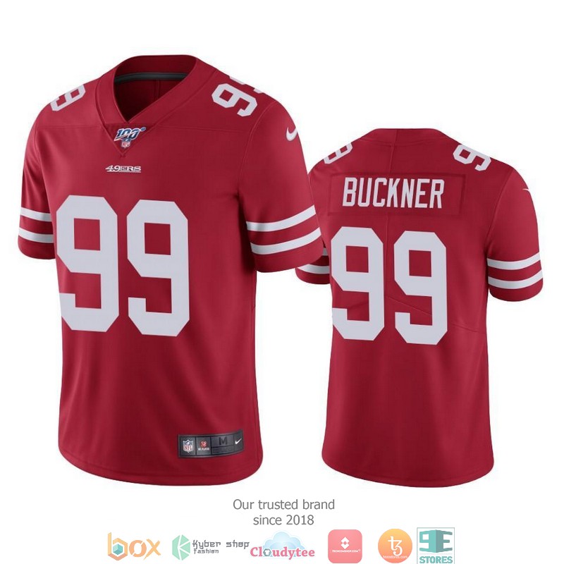 Deforest Buckner San Francisco 49ers 100th Season Football Jersey Red word1