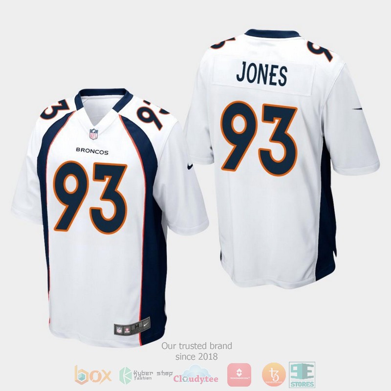 NEW Denver Broncos 93 Dre'mont Jones 2019 NFL Draft White Football Jersey 1