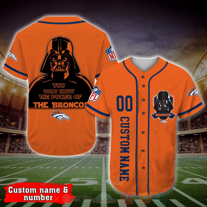 BEST Denver Broncos, Darth Vader Custom AOP Baseball Jersey word3