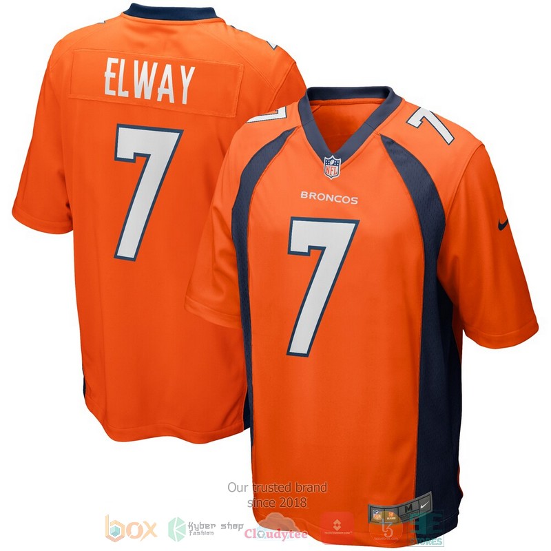 NEW Denver Broncos John Elway Orange Game Retired Player Football Jersey 2 NEW Denver Broncos John Elway Orange Game Retired Player Football Jersey word3