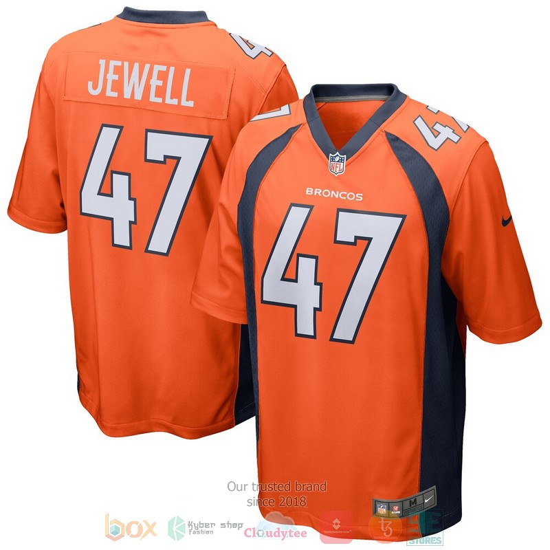 NEW Denver Broncos Josey Jewell Orange Football Jersey word1