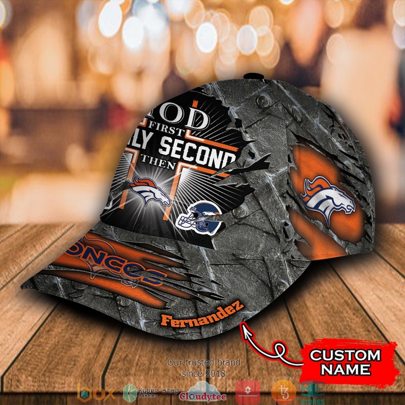 Denver Broncos Luxury NFL Custom Name Cap 3 Denver Broncos Luxury NFL Custom Name Cap word3