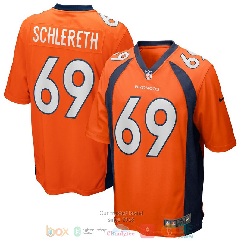 NEW Denver Broncos Mark Schlereth Orange Game Retired Player Football Jersey 2 NEW Denver Broncos Mark Schlereth Orange Game Retired Player Football Jersey word2