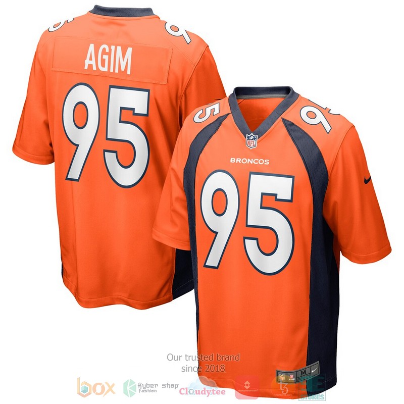 NEW Denver Broncos McTelvin Agim Orange Football Jersey 3 NEW Denver Broncos McTelvin Agim Orange Football Jersey word3