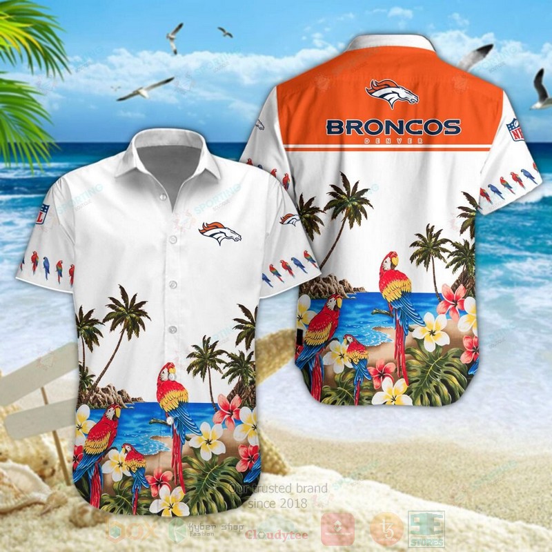BEST Denver Broncos NFL Parrot Aloha Hawaiian Shirt