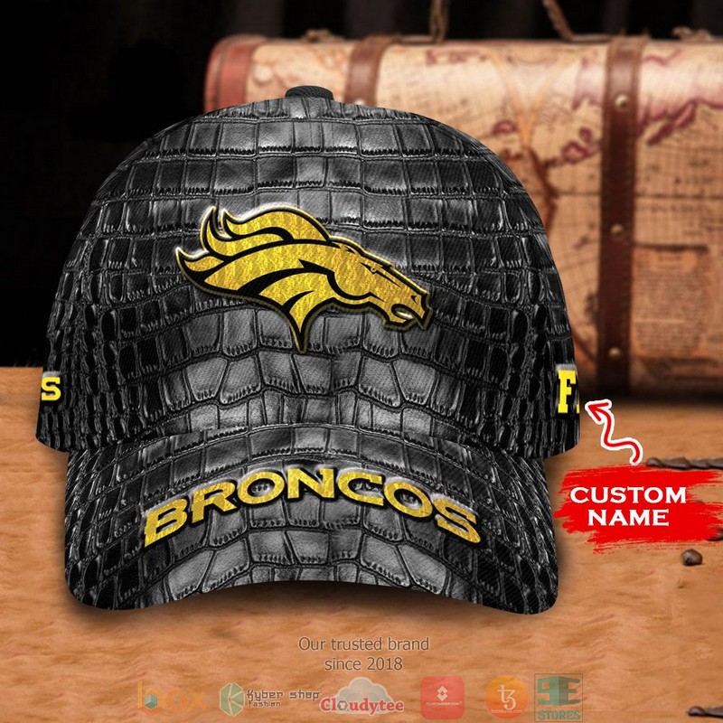 Denver Broncos Printed Luxury NFL Custom Name Cap word2