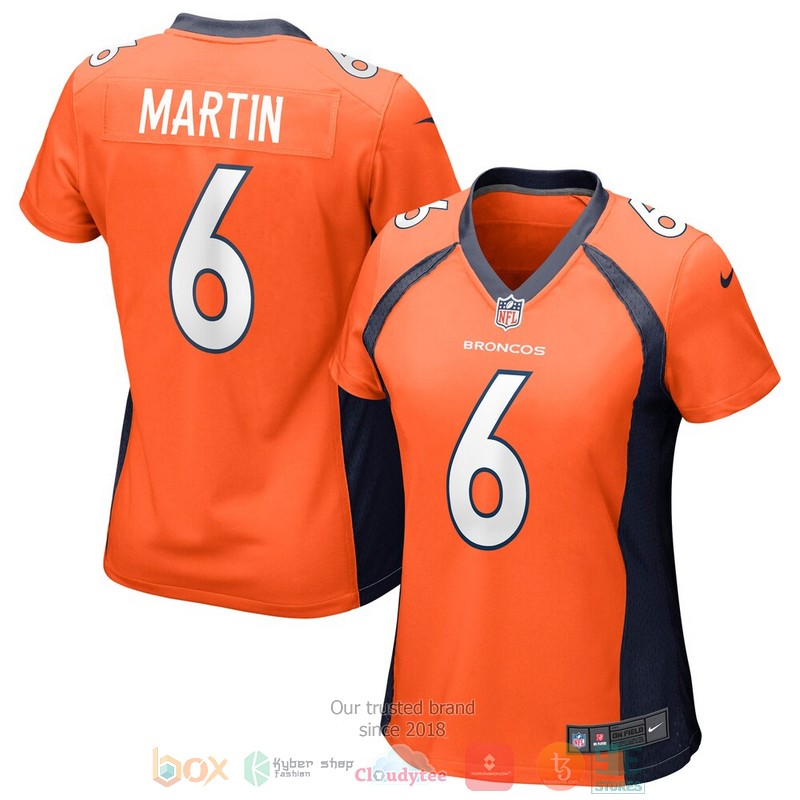 NEW Denver Broncos Sam Martin Orange Football Jersey word2