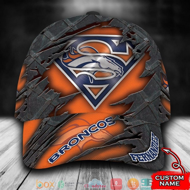 Denver Broncos Superman NFL Custom Name Cap