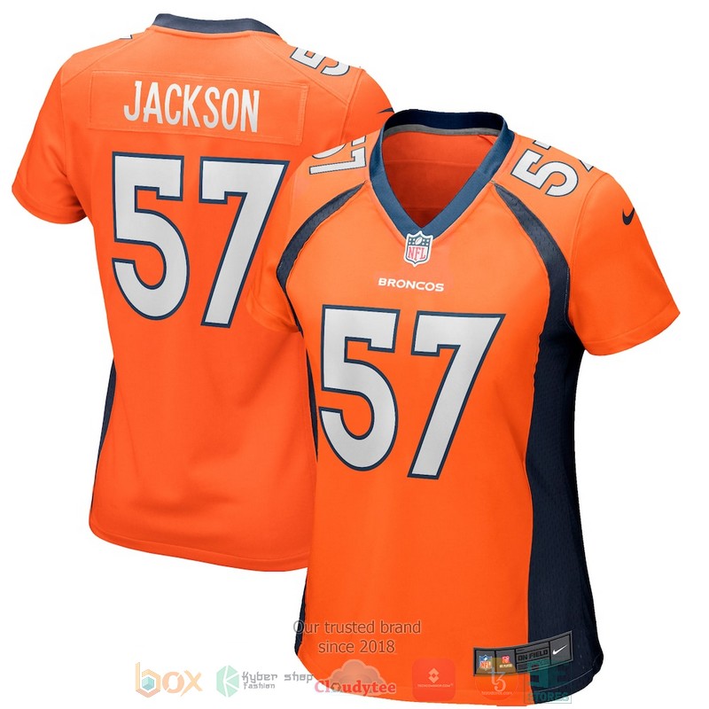 NEW Denver Broncos Tom Jackson Orange Game Retired Player Football Jersey 1