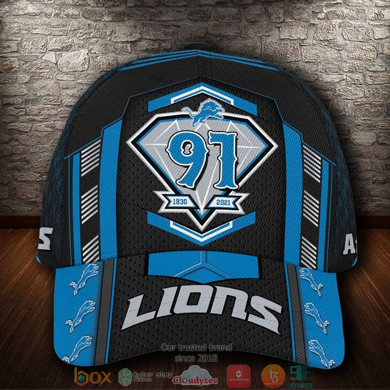 Detroit Lions Anniversary NFL Custom Name Cap word1