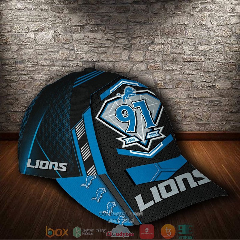 Detroit Lions Anniversary NFL Custom Name Cap 2 Detroit Lions Anniversary NFL Custom Name Cap word2