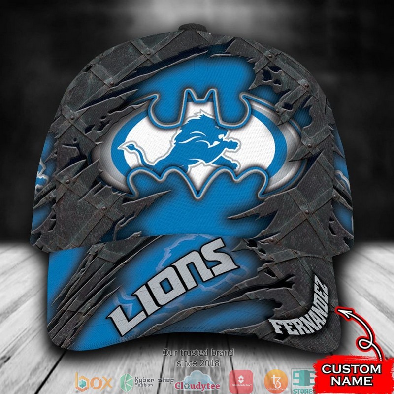 Detroit Lions Batman NFL Custom Name Cap 8 Detroit Lions Batman NFL Custom Name Cap word2