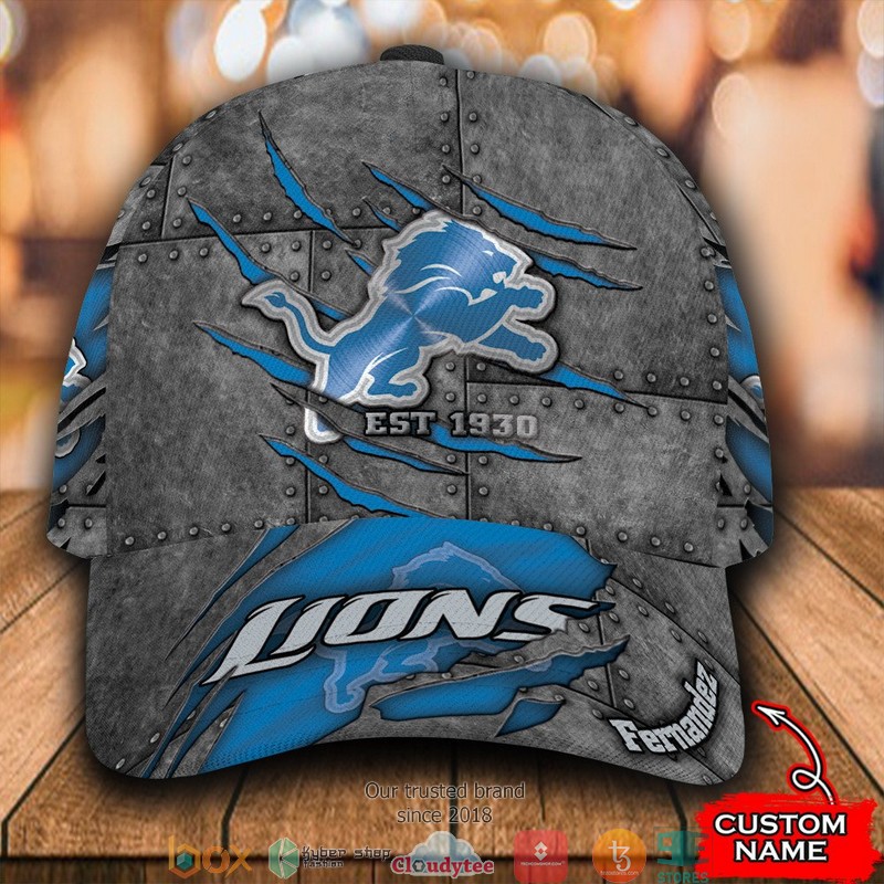 Detroit Lions Luxury NFL Est 1930 Custom Name Cap word3
