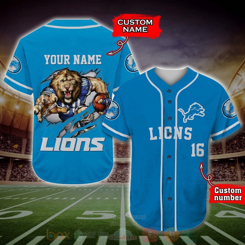 BEST Detroit Lions Custom AOP Baseball Jersey word2
