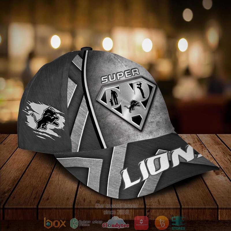 Detroit Lions NFL Superman Dad Custom Name Cap 3 Detroit Lions NFL Superman Dad Custom Name Cap word3