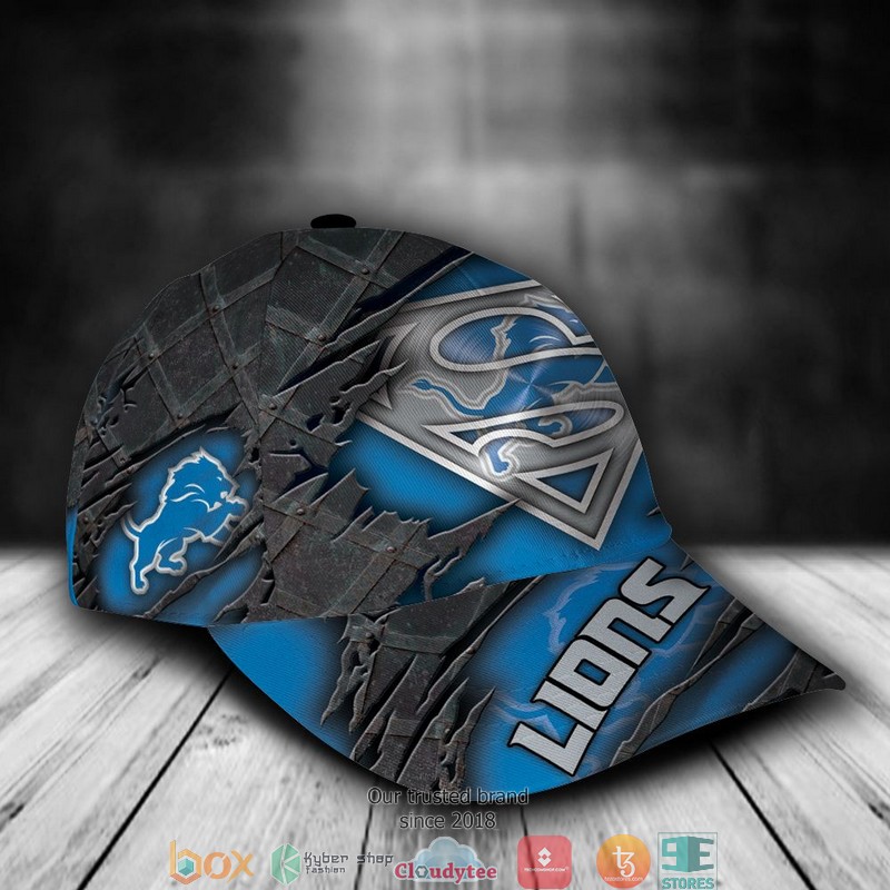 Detroit Lions Superman NFL Custom Name Cap 2 Detroit Lions Superman NFL Custom Name Cap word2