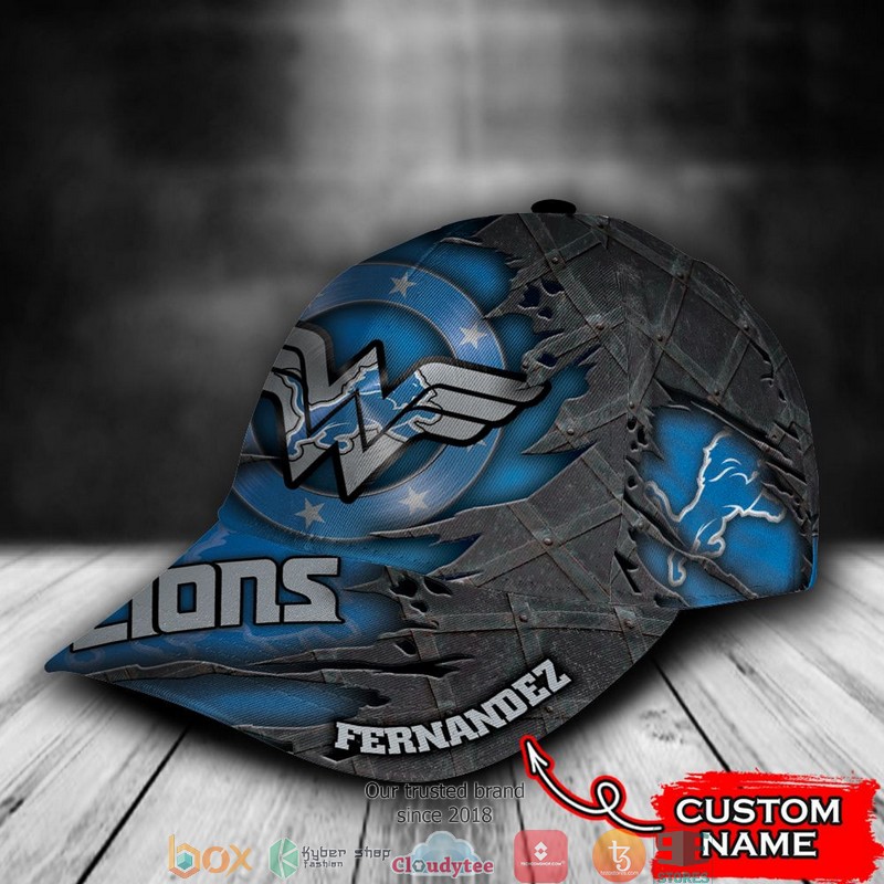 Detroit Lions Wonder Woman NFL Custom Name Cap 3 Detroit Lions Wonder Woman NFL Custom Name Cap word1