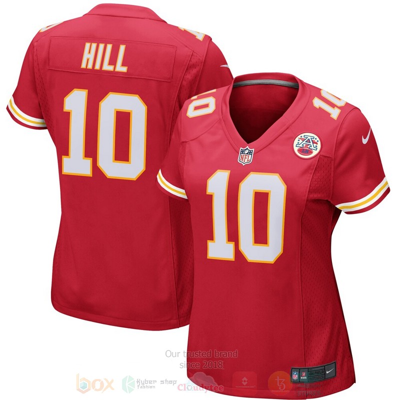 BEST Kansas City Chiefs Tyreek Hill Red Jersey Football word1