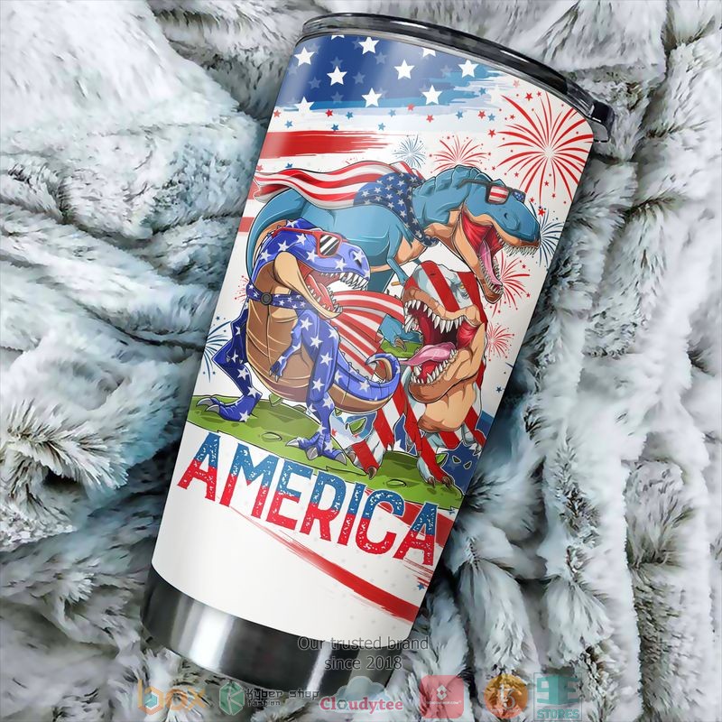 Dinosaur America America Independence day Tumbler