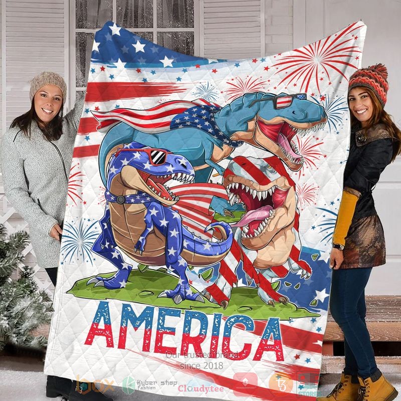 HOT Dinosaur America Independence Day Blanket Quilt 3 HOT Dinosaur America Independence Day Blanket Quilt word1