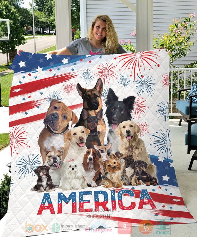 HOT Dog Breed America Independence Day Blanket Quilt 2 HOT Dog Breed America Independence Day Blanket Quilt word3