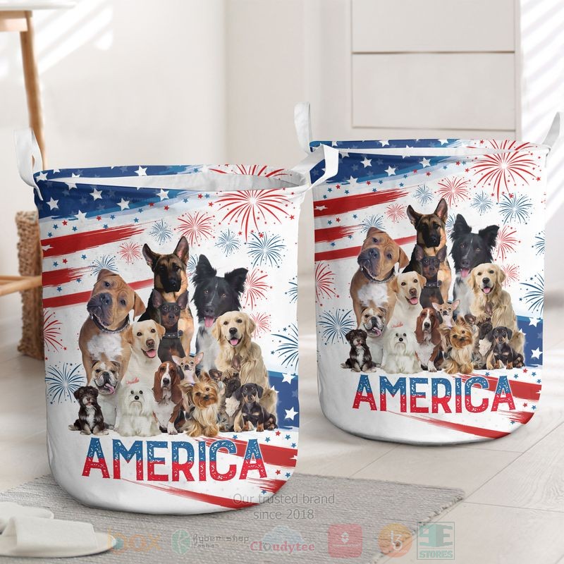 BEST Dogs America Independence Day Firework Clothes Basket