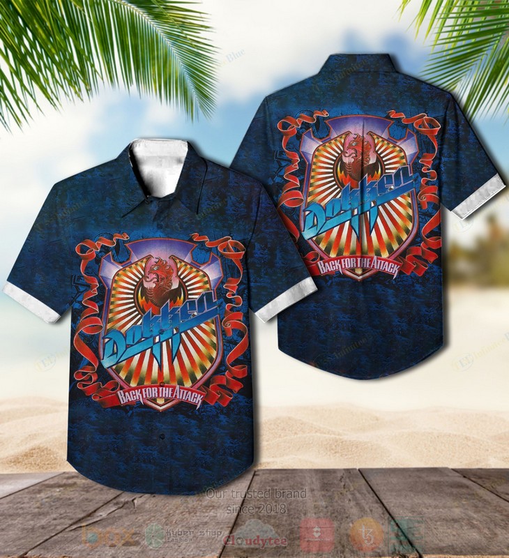 BEST Dokken Back for the Attack Album Aloha Hawaiian Shirt