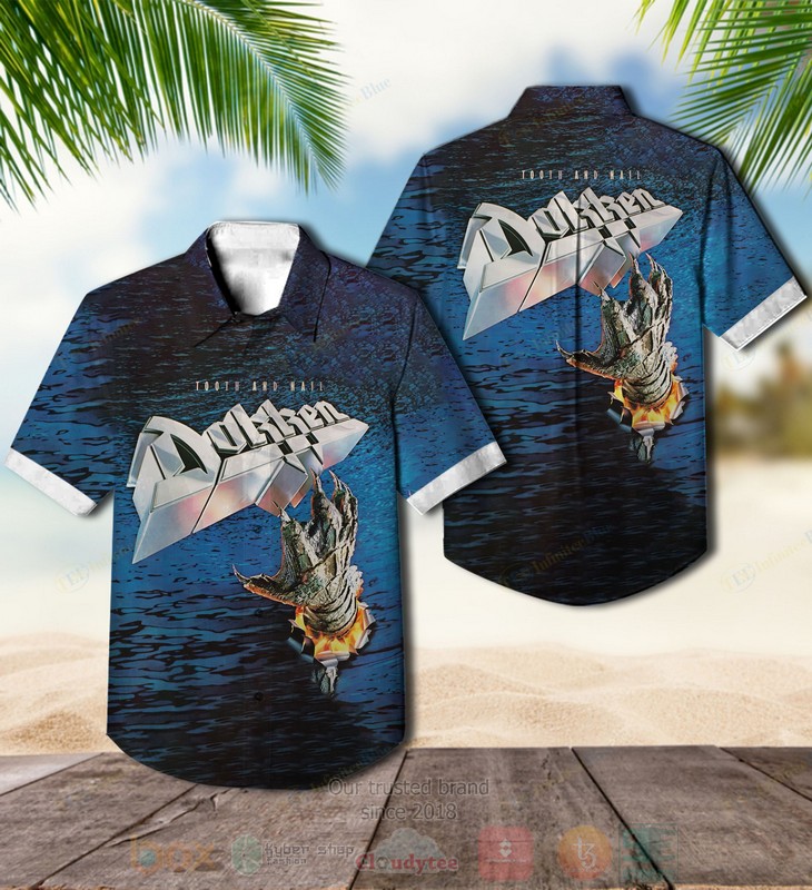 BEST Dokken Tooth and Nail Blue Album Aloha Hawaiian Shirt