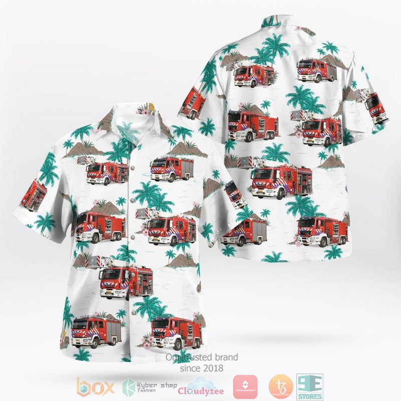 Dordrecht Netherlands Brandweer Zuid-Holland Zuid Hawaii 3D Shirt word1