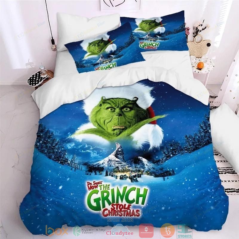Dr Seus How the Grinch Stole Christmas Bedding Set word1