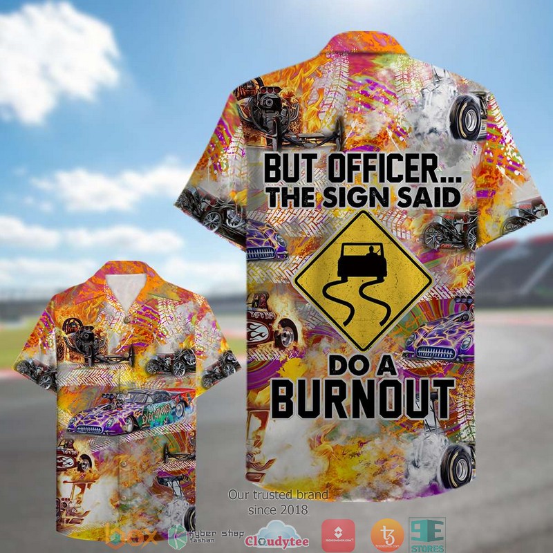 Drag Racing Do A Burnout Hawaiian shirt