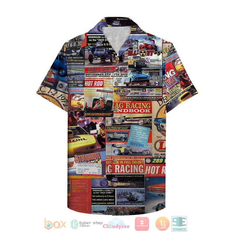 Drag Racing Magazine Hawaiian Shirt
