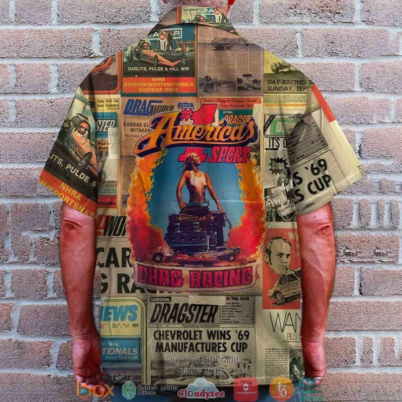 Drag Racing Newspaper Hawaiian shirt 3 Drag Racing Newspaper Hawaiian shirt word2