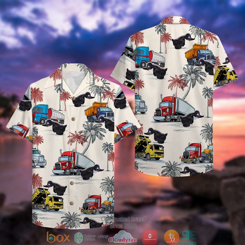 Duck Truck Pattern Hawaiian shirt 2 Duck Truck Pattern Hawaiian shirt word1