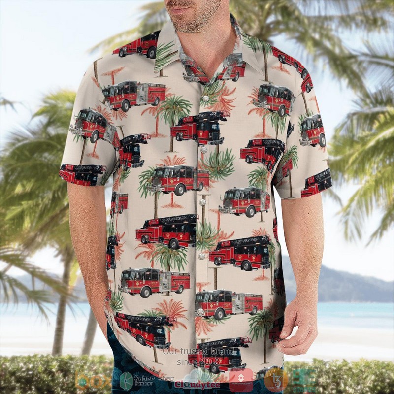 NEW Durham Region Ontario Canada Whitby Fire and Emergency Services Aloha Shirt word3