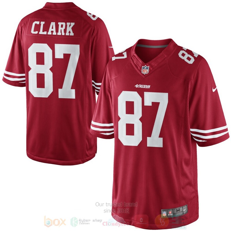 BEST Dwight Clark Scarlet San Francisco 49ers Retired Jersey Football 1 BEST Dwight Clark Scarlet San Francisco 49ers Retired Jersey Football word1