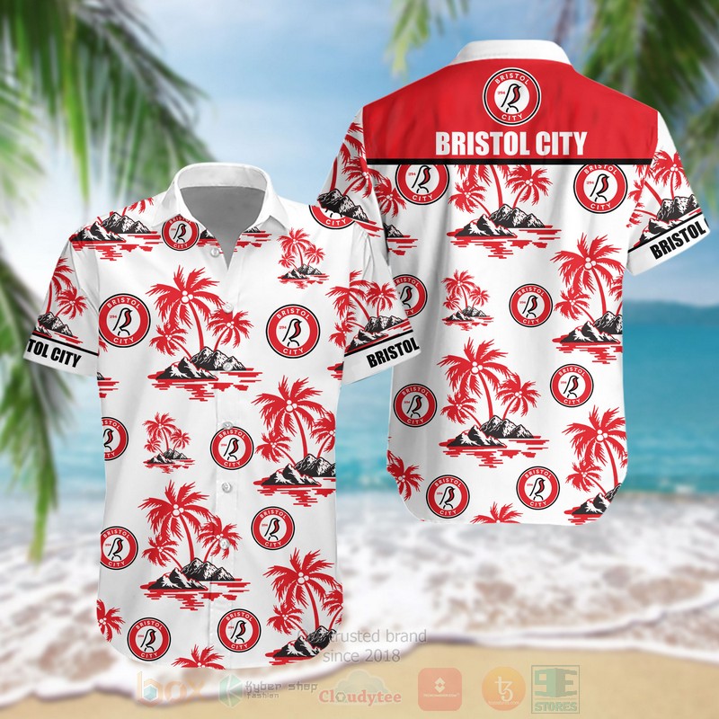 BEST EPL Bristol City FC Aloha Hawaiian Shirt word3