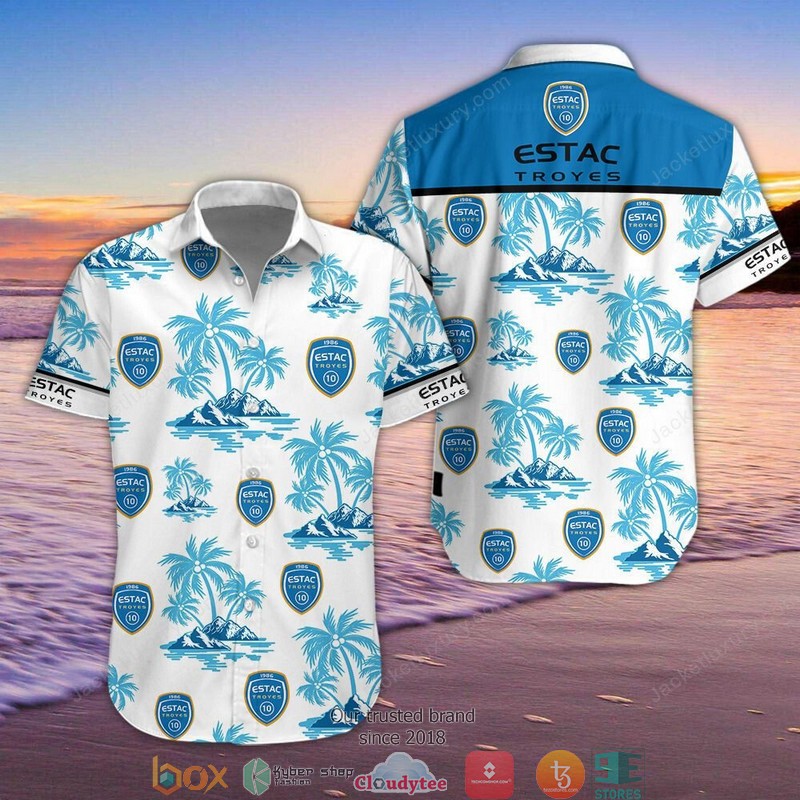 ESTAC Troyes Hawaiian Shirt, Beach Short 4 ESTAC Troyes Hawaiian Shirt, Beach Short word3
