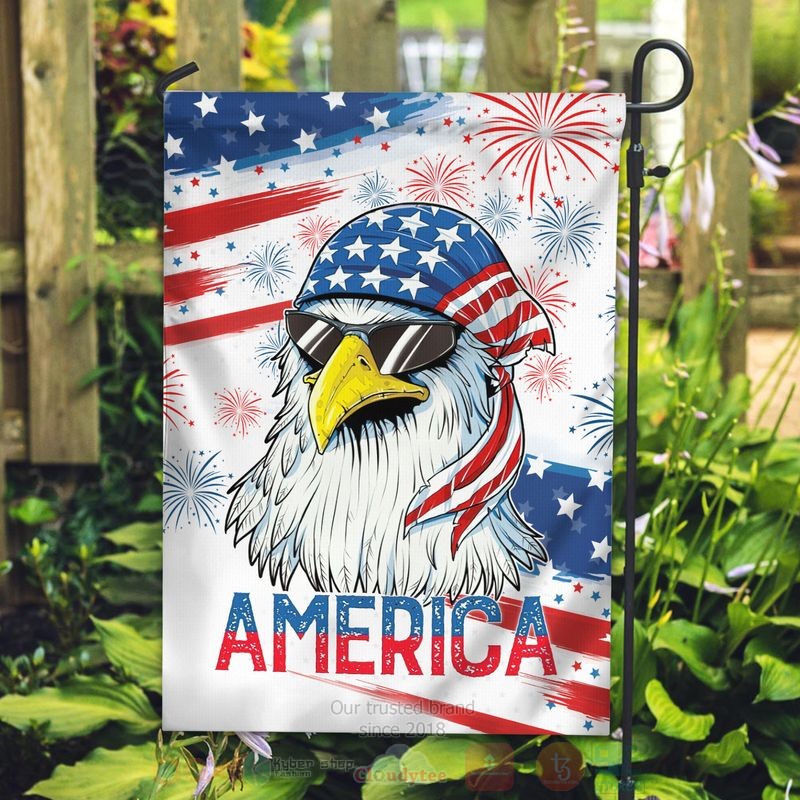 BEST Eagle America Independence Day Firework All Over Print Flag