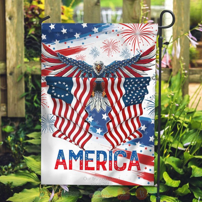 BEST Eagle America Independence All Over Print Flag