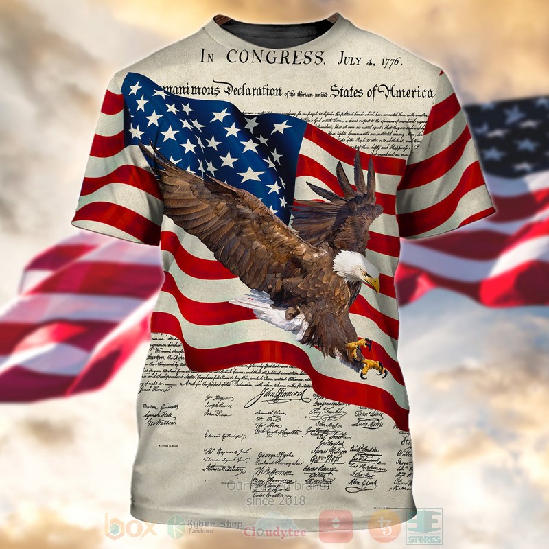 BEST Eagle American Flag 3D Printing Shirt, Hoodie word2