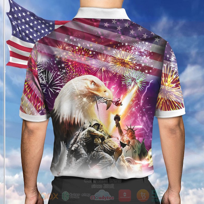 BEST Eagle, God Happy 4th of July Premium 3D Polo Shirt 2 BEST Eagle, God Happy 4th of July Premium 3D Polo Shirt word3
