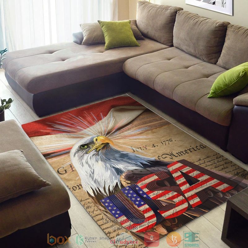 Eagle July 4 1776 America Independence day Rug