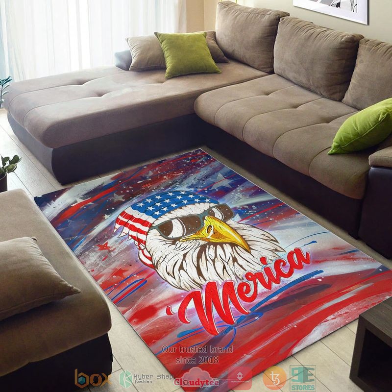 Eagle Merica Painting America Independence day Rug