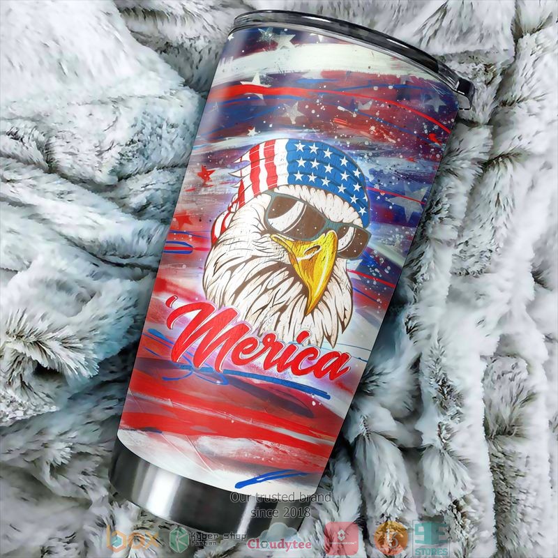 Eagle Merica Painting America Independence day Tumbler