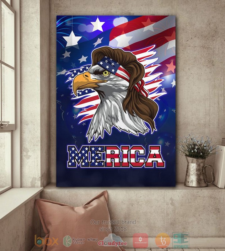 HOT Eagle Mullet Merica Independence Day Canvas